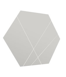 Hanah Home Saga - White Espejo Hexagonal MDF Blanco 70x60 cm